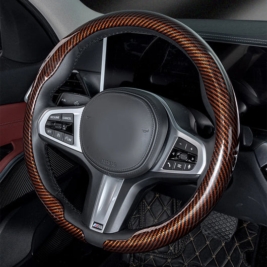 Universal Steering Wheel Cover 36–38cm (14–15 inch) – Non-slip, Breathable, D-shaped & Round Design