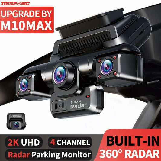 4CH 360° Dash Cam i7Pro with 4K Front + 3x1080P Cameras | GPS, WiFi, 24H Parking, IR Night Vision