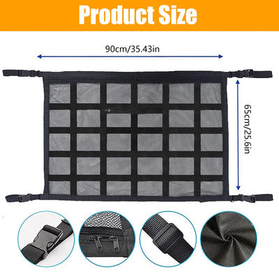 Car Ceiling Cargo Net – Gen 2, Stronger Load-Bearing, Larger Capacity