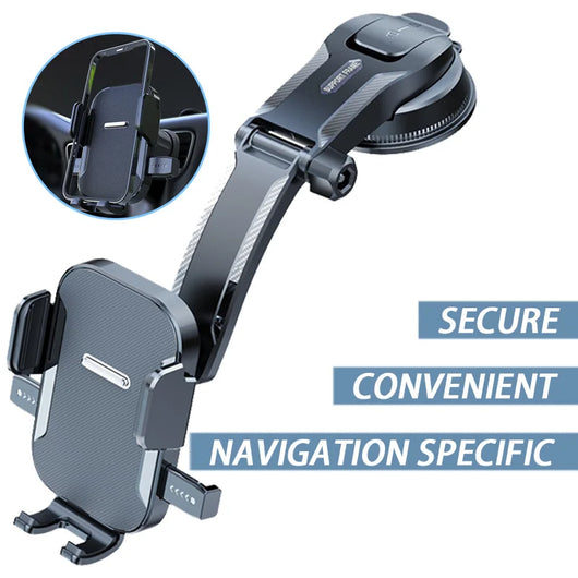 Car Phone Holder – Nano Flexible Silicone, 360° Rotation, Doesn’t Block Screen/Charging Port, Foldable for Storage