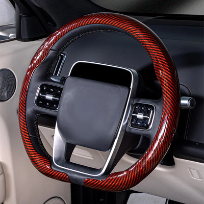 Universal Steering Wheel Cover 36–38cm (14–15 inch) – Non-slip, Breathable, D-shaped & Round Design