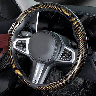 Universal Steering Wheel Cover 36–38cm (14–15 inch) – Non-slip, Breathable, D-shaped & Round Design