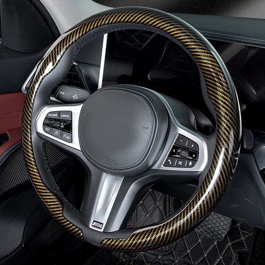 Universal Steering Wheel Cover 36–38cm (14–15 inch) – Non-slip, Breathable, D-shaped & Round Design
