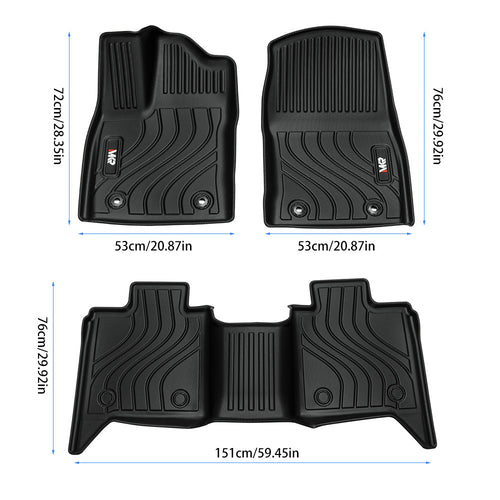TPE Front And Rear Row Floor Liners Floor Mats Fit For Toyota Tundra CrewMax Cab 2022-2025