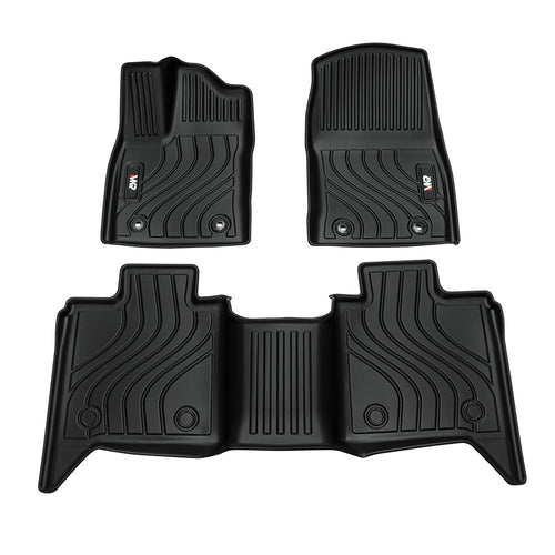 TPE Front And Rear Row Floor Liners Floor Mats Fit For Toyota Tundra CrewMax Cab 2022-2025