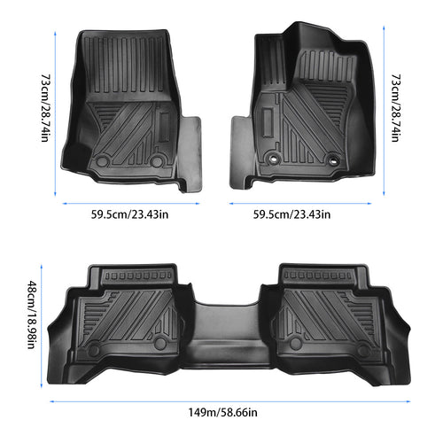 TPE Floor Mats Compatible with Tacoma 2024
