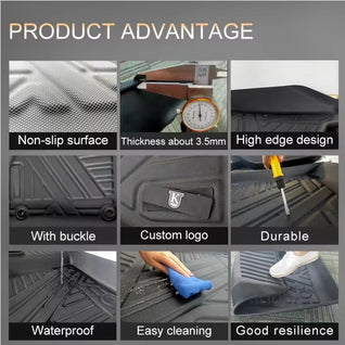TPE Car Floor Mats for Tesla Model 3 2023–2025 - 6 PCS