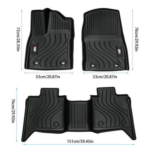 TPE Floor Mats for Toyota Tundra CrewMax Cab 2022–2025