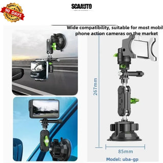 Premium 3-in-1 Universal Car Mount – Dashboard, Air Vent & Windshield Holder for Smartphone, GoPro & Insta360