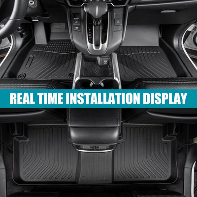 Car Floor Mats For 17-20 Hyundai Elantra No Fit GT All-Weather TPE Rubber Black