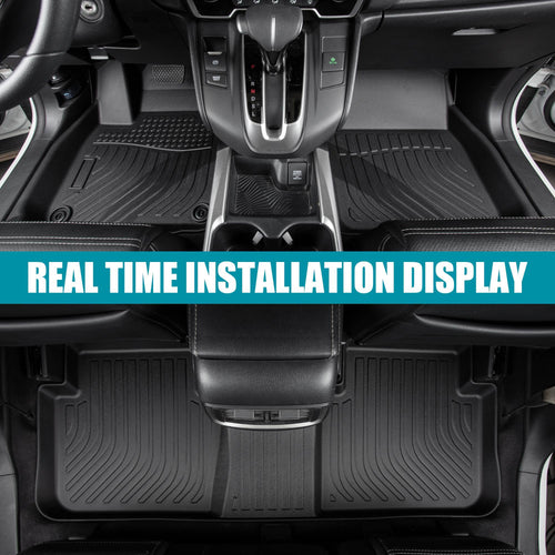 Car Floor Mats For 17-20 Hyundai Elantra No Fit GT All-Weather TPE Rubber Black