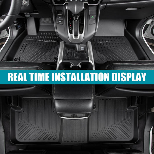 Car Floor Mats For 17-20 Hyundai Elantra No Fit GT All-Weather TPE Rubber Black