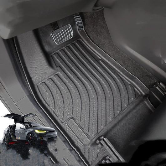 TPE Waterproof Floor Mats & Trunk Mat for Tesla Model X 2016–2023 (5/6/7 Seats, LHD)