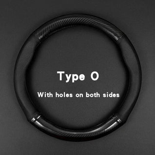 Universal Carbon Fiber Leather Steering Wheel Cover – 38CM (15 Inch), Anti-Slip & Breathable
