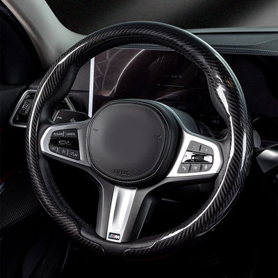 Universal Steering Wheel Cover 36–38cm (14–15 inch) – Non-slip, Breathable, D-shaped & Round Design