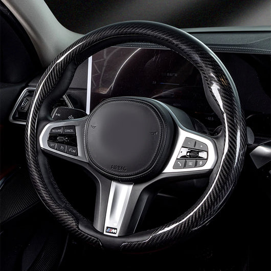 Universal Steering Wheel Cover 36–38cm (14–15 inch) – Non-slip, Breathable, D-shaped & Round Design