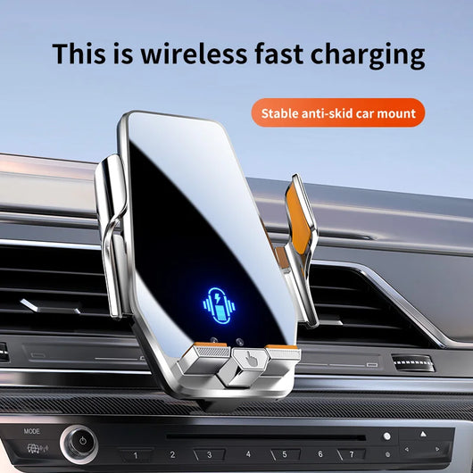 66W Magnetic Car Phone Holder with 15W Wireless Charger & Infrared Sensor