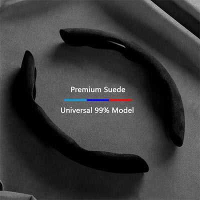 Suede Steering Wheel Cover – 38CM (14.5–15 inch)