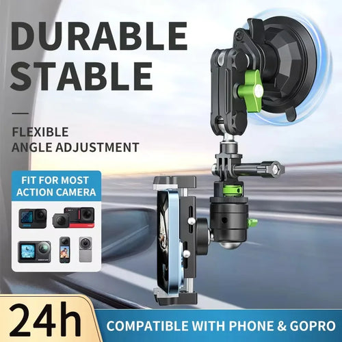 Premium 3-in-1 Universal Car Mount – Dashboard, Air Vent & Windshield Holder for Smartphone, GoPro & Insta360
