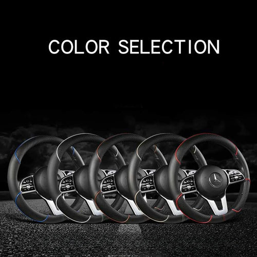 Leather Diamond Steering Wheel Cover – Universal Fit 14.5–15 Inch (37–38cm), All-Season, Anti-Slip Design