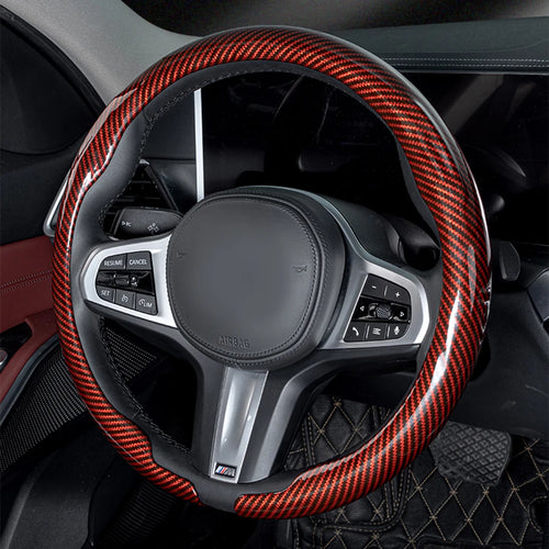 Universal Steering Wheel Cover 36–38cm (14–15 inch) – Non-slip, Breathable, D-shaped & Round Design