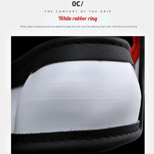 PU Leather Steering Wheel Cover – Universal, Anti-Slip, All-Season
