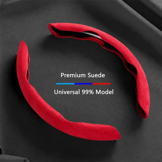 Suede Steering Wheel Cover – 38CM (14.5–15 inch)