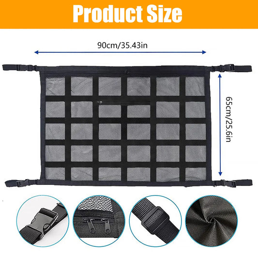 Car Ceiling Cargo Net – Gen 2, Stronger Load-Bearing, Larger Capacity