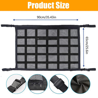 Car Ceiling Cargo Net – Gen 2, Stronger Load-Bearing, Larger Capacity