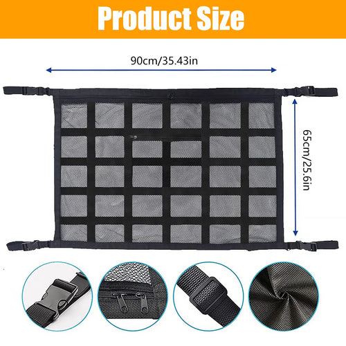 Car Ceiling Cargo Net – Gen 2, Stronger Load-Bearing, Larger Capacity
