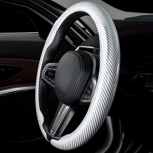 Universal Steering Wheel Cover 36–38cm (14–15 inch) – Non-slip, Breathable, D-shaped & Round Design