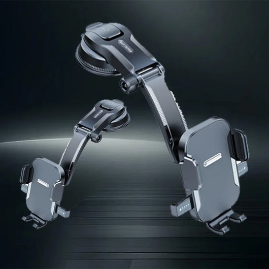 Car Phone Holder – Nano Flexible Silicone, 360° Rotation, Doesn’t Block Screen/Charging Port, Foldable for Storage