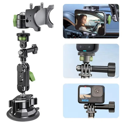 Premium 3-in-1 Universal Car Mount – Dashboard, Air Vent & Windshield Holder for Smartphone, GoPro & Insta360