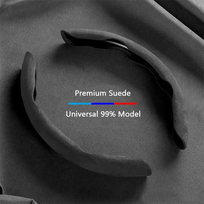 Suede Steering Wheel Cover – 38CM (14.5–15 inch)
