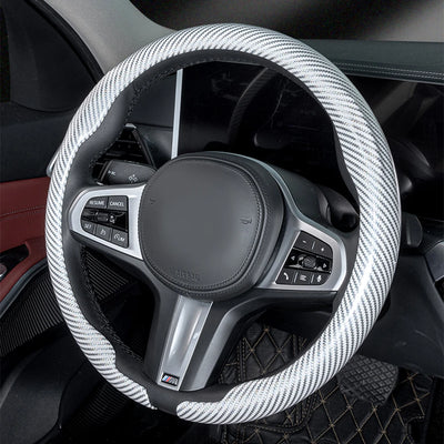 Universal Steering Wheel Cover 36–38cm (14–15 inch) – Non-slip, Breathable, D-shaped & Round Design