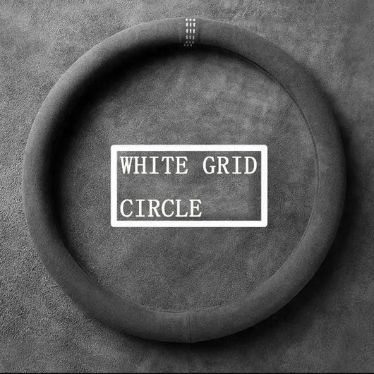 Alcantara Suede Steering Wheel Cover37–38cm (14.5–15 Inch) Ultra-thin Non-slip, Universal Fit