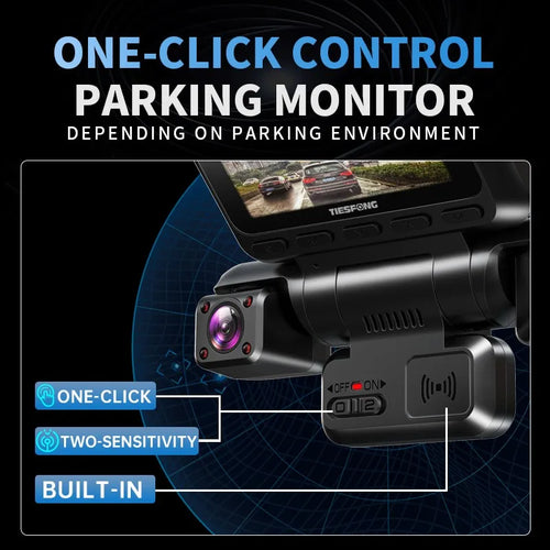 4CH 360° Dash Cam i7Pro with 4K Front + 3x1080P Cameras | GPS, WiFi, 24H Parking, IR Night Vision