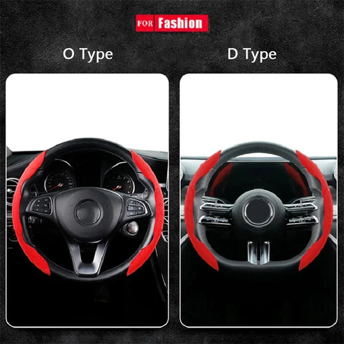 Suede Steering Wheel Cover – 38CM (14.5–15 inch)