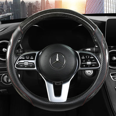 Peach Wood Grain Steering Wheel Cover – Non-slip, Universal Fit 14.5–15 inch (37–38cm), All-Season Car Handle Protector