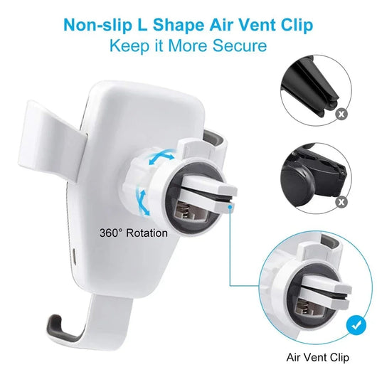 30W Gravity Car Wireless Charger – Air Vent Phone Holder