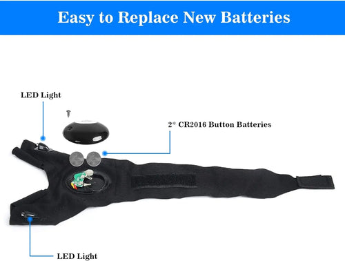 LED Half Finger Gloves – Waterproof Flashlight Gloves for Night Fishing, Cycling, Running, and Outdoor Activities