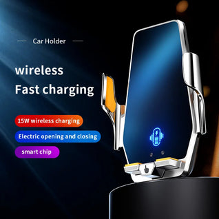 66W Magnetic Car Phone Holder with 15W Wireless Charger & Infrared Sensor