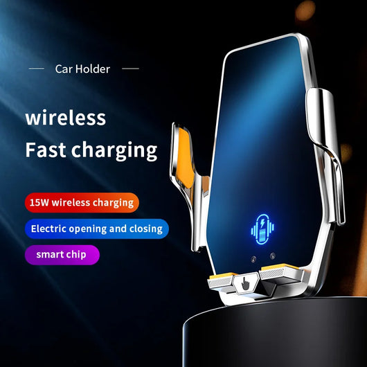 66W Magnetic Car Phone Holder with 15W Wireless Charger & Infrared Sensor