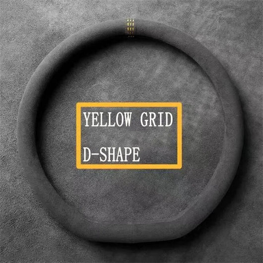 Alcantara Suede Steering Wheel Cover37–38cm (14.5–15 Inch) Ultra-thin Non-slip, Universal Fit