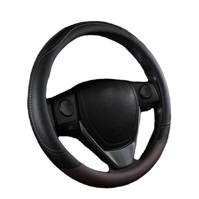 PU Leather Steering Wheel Cover – Universal, Anti-Slip, All-Season