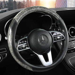 Peach Wood Grain Steering Wheel Cover – Non-slip, Universal Fit 14.5–15 inch (37–38cm), All-Season Car Handle Protector