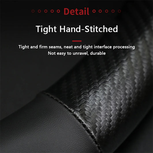 BMW Steering Wheel Cover – Carbon Fiber Leather, Anti-Slip, Universal 38cm (15 Inch), Compatible with 3/5/7 Series, X1, X3, X5, X7, M Models