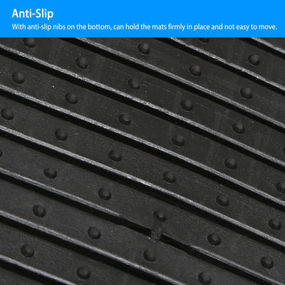 Set Of 3Pcs Automotive Floor Mats Set Front Rear PVC Rubber Floor Mats Heavy Duty Drive Vehicle Car Mats With Trimmable Design Fit Most Cars SUVs Trucks