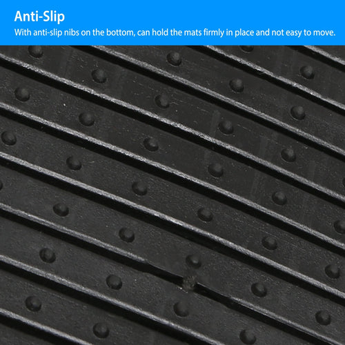 Set Of 3Pcs Automotive Floor Mats Set Front Rear PVC Rubber Floor Mats Heavy Duty Drive Vehicle Car Mats With Trimmable Design Fit Most Cars SUVs Trucks