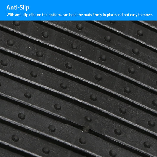 Set Of 3Pcs Automotive Floor Mats Set Front Rear PVC Rubber Floor Mats Heavy Duty Drive Vehicle Car Mats With Trimmable Design Fit Most Cars SUVs Trucks